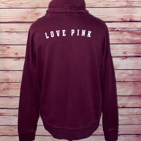 🚫SOLD🚫 VS PINK Burgundy/Black Orchid Cowl Neck - Picture 2 of 5